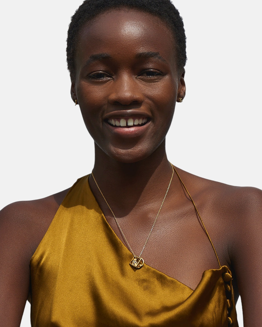 Daring Necklace Garnet Gold