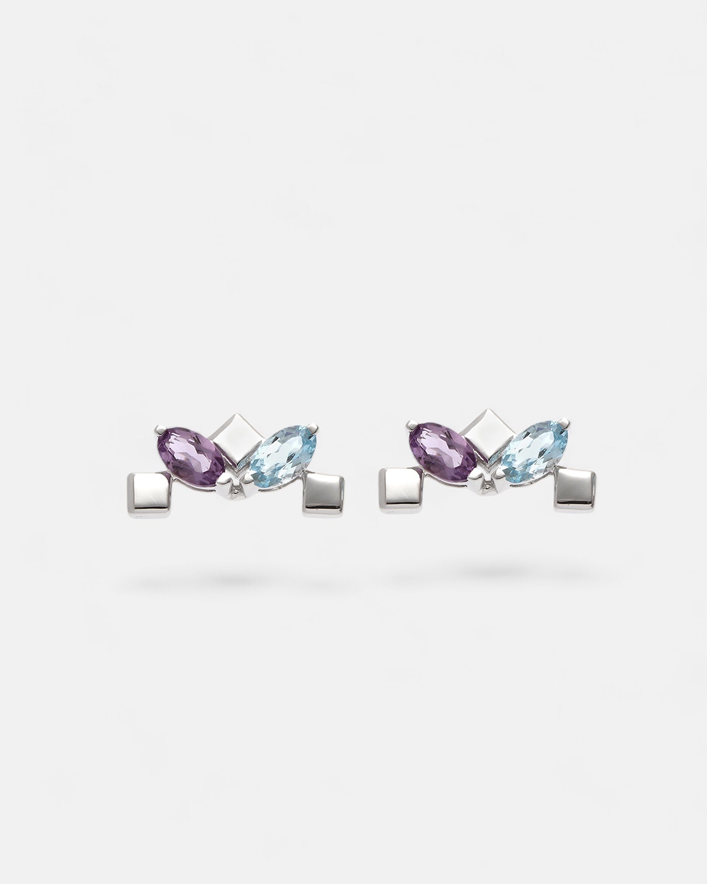 Daring Little Stud Ohrstecker Amethyst Silber