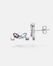 Daring Little Stud Ohrstecker Amethyst Silber