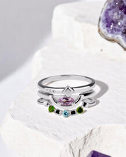 Daring Triad Ring Amethyst Silber