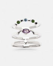 Daring Triad Ring Amethyst Silber