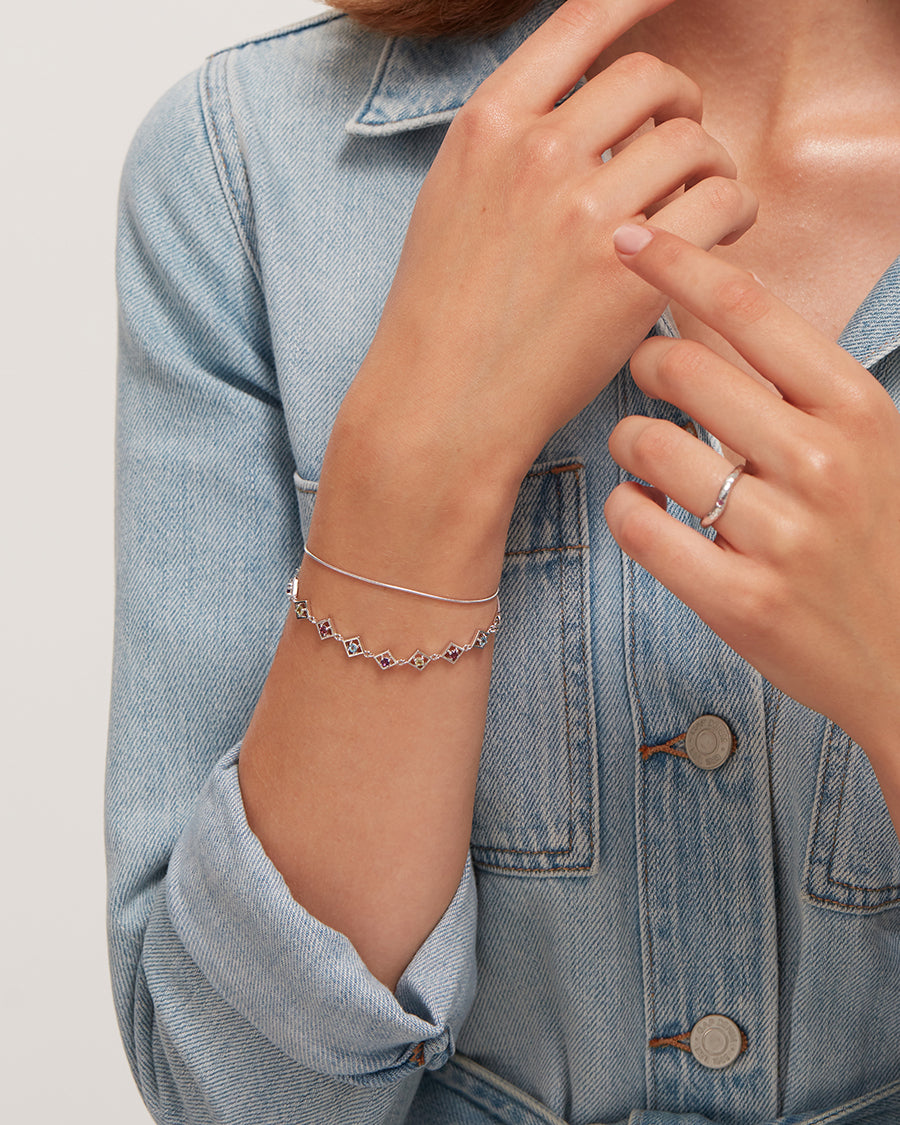Embrace Me Bracelet Amethyst Silver