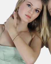 Embrace Me Bracelet Garnet Gold