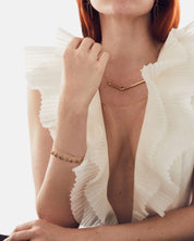 Embrace Me Bracelet Garnet Gold