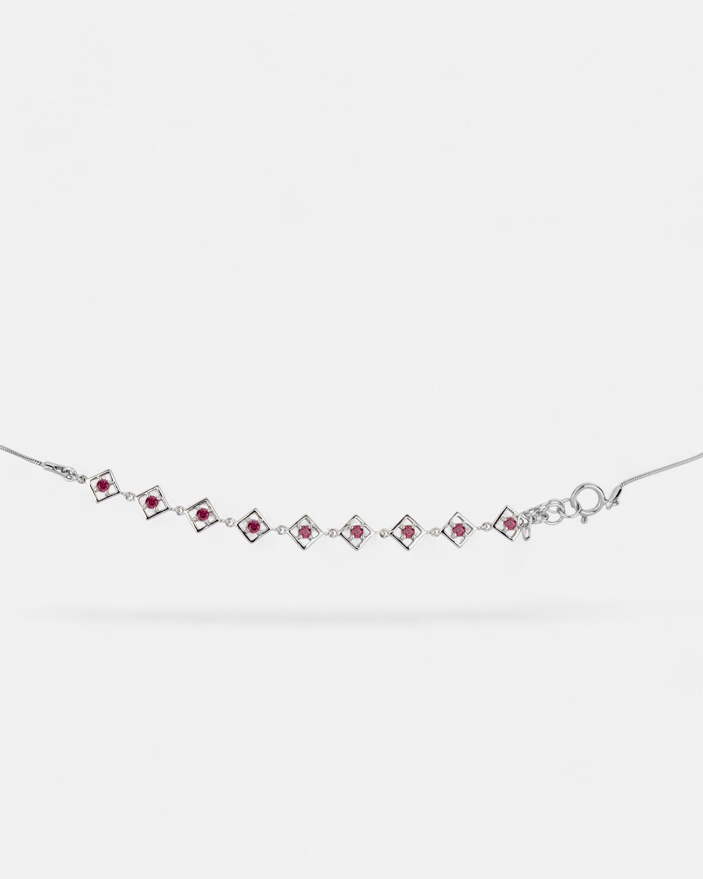 Embrace Me Bracelet Rhodolite Silver