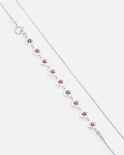 Embrace Me Bracelet Rhodolite Silver