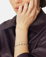 Embrace Me Bracelet Rhodolite Silver