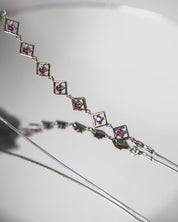Embrace Me Bracelet Rhodolite Silver