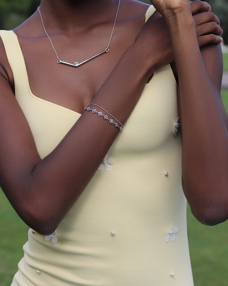 Embrace Me Armband Topas Silber