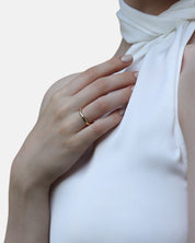 Goldring poliert pre-set Granat Hidden Inner Strength