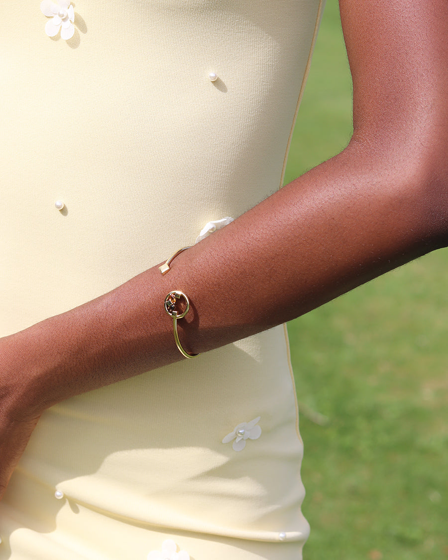 Heroic Bangle Smoky Quartz Gold