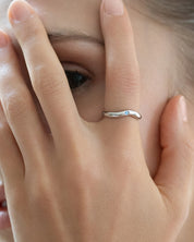 Silberring poliert pre-set Topas Hidden Inner Strength