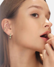 Cit'azone grün - Ear cuff Chromdiopsid Gold