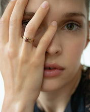 Roter Granat Edelstein Ring Gold - Imaginative Ring - Edelsteinschmuck gold