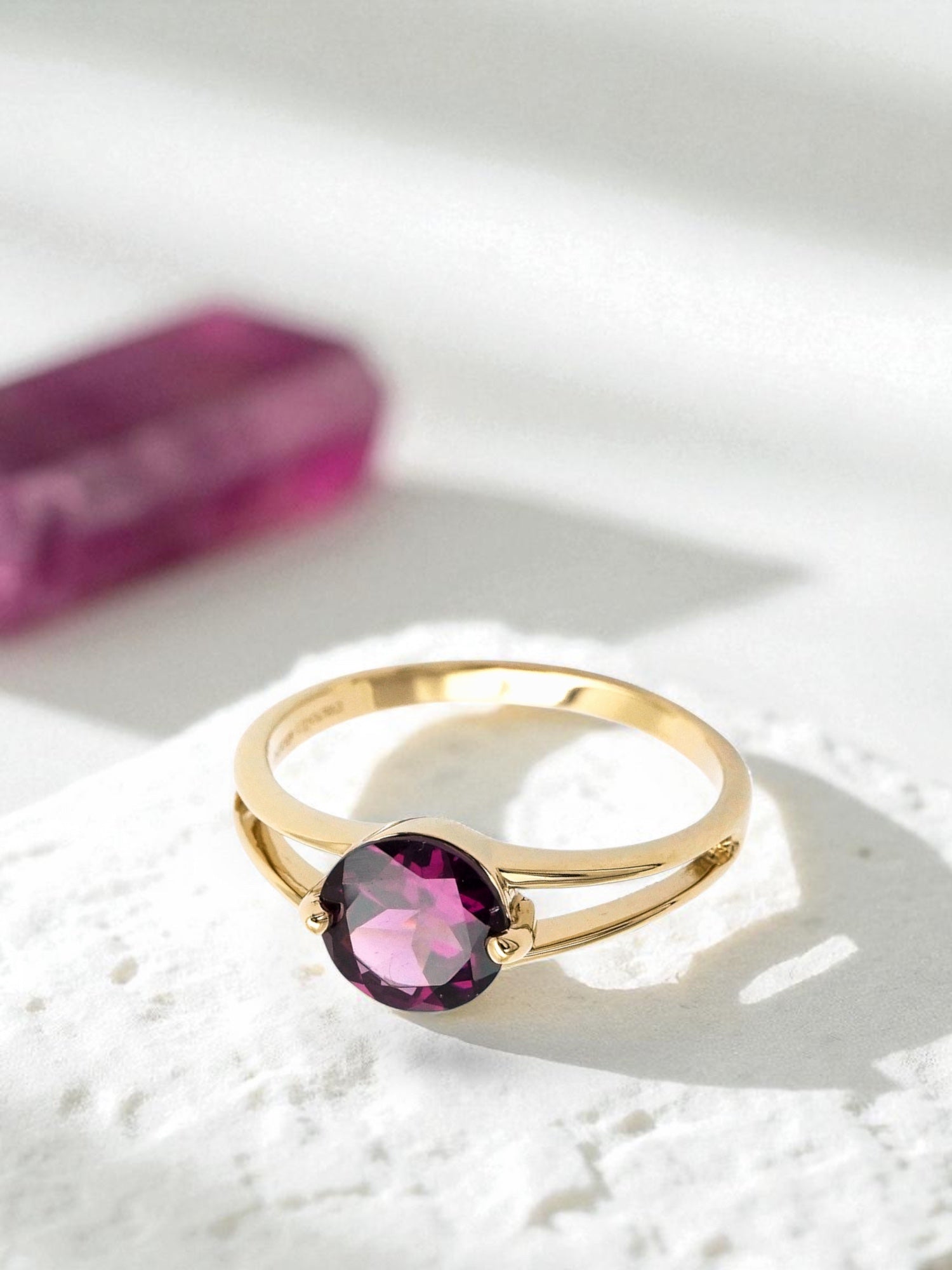 Intention Ring Rhodolith - Selbstbewusstsein Gold