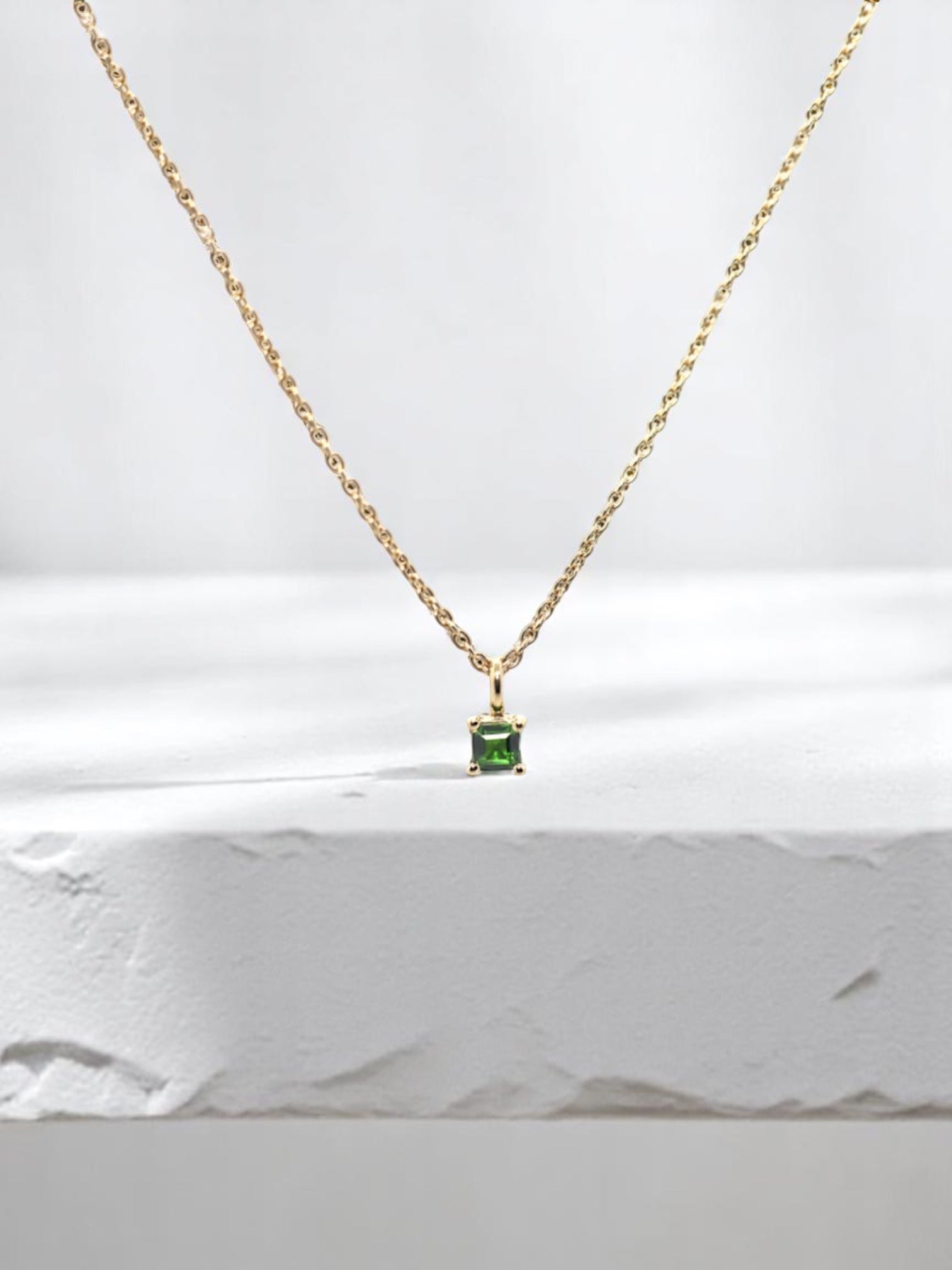 Chromdiopsid Kette Kreativität - Goldkette Damen - Carolin Stone Jewellery