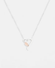 Lovely Heart Necklace Moonstone Silver
