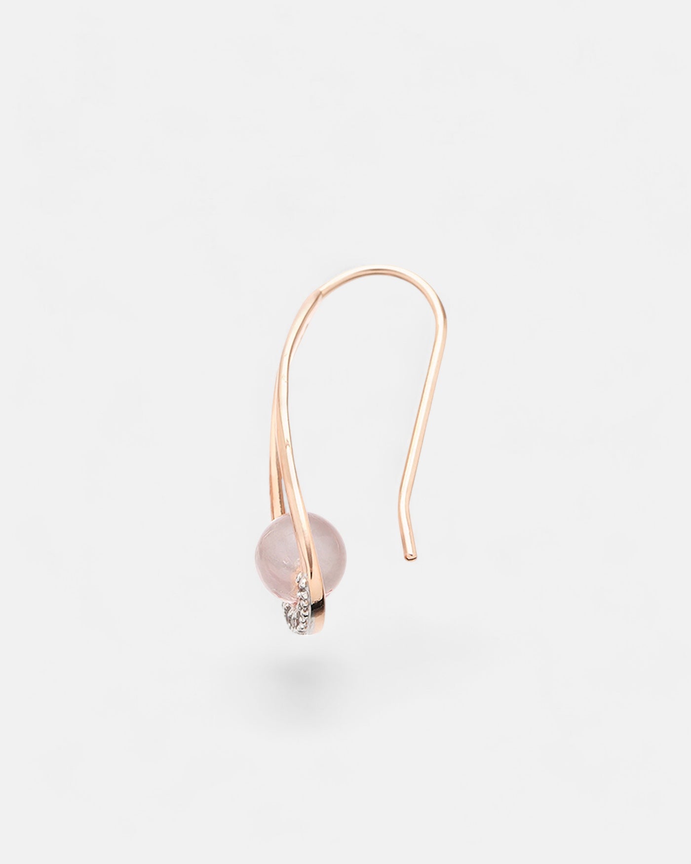 Loving You Earrings Rose Quartz Rose Gold