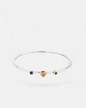 Lucid bangle green amethyst silver