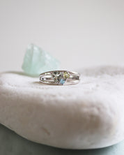 Lucid Ring grüner Amethyst Silber