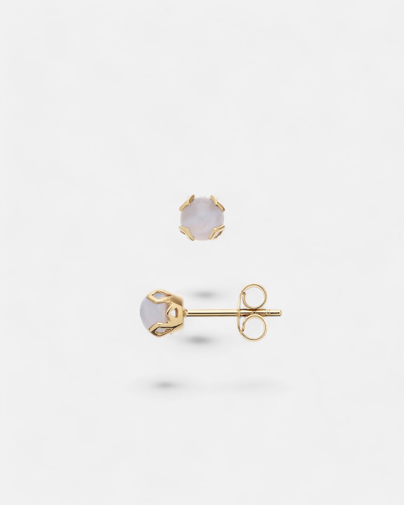 Mystic-me Ohrstecker Chalcedon Gold