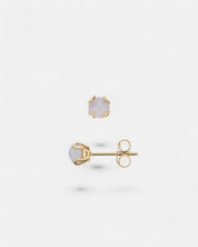 Mystic-me Ohrstecker Chalcedon Gold