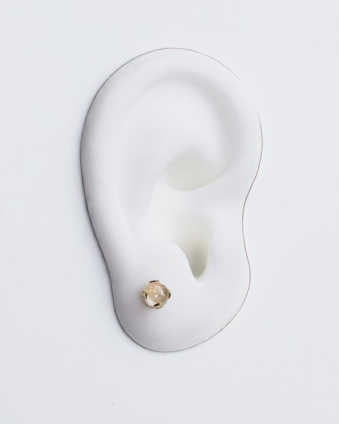 Mystic-me earrings rutilated quartz gold
