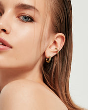 Mystic Hoop Earrings Topaz Gold