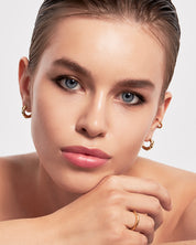 Mystic Hoop Earrings Topaz Gold