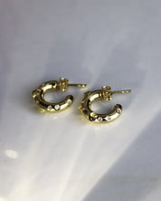 Mystic Hoop Earrings Topaz Gold