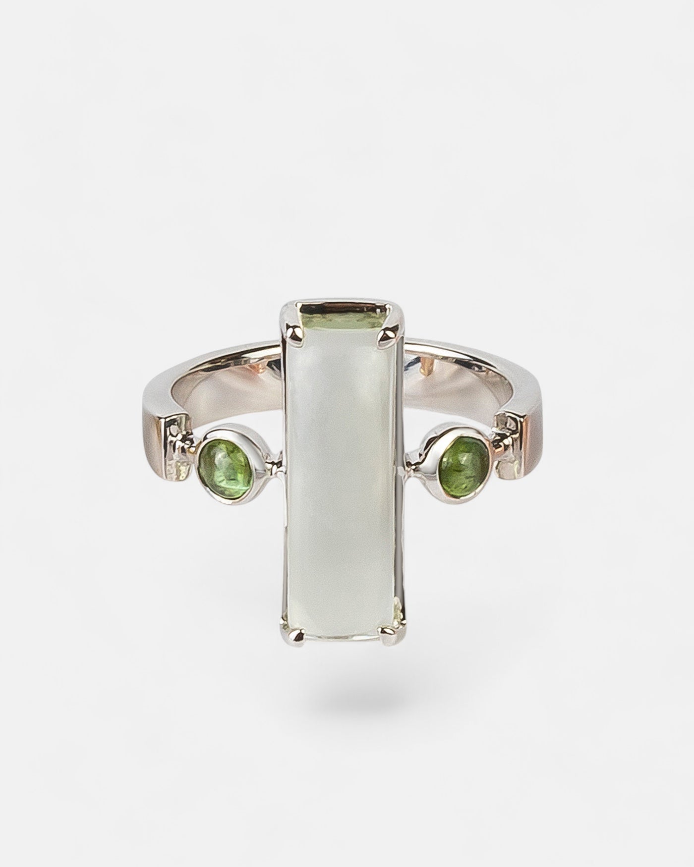 Mystical Ring grüner Amethyst Silber