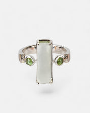Mystical Ring grüner Amethyst Silber