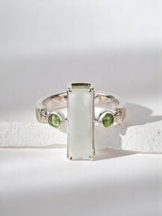 Mystical Ring green amethyst silver