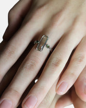 Mystical Ring grüner Amethyst Silber