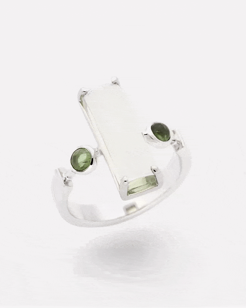Mystical Ring green amethyst silver