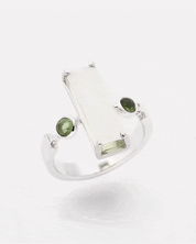 Mystical Ring green amethyst silver