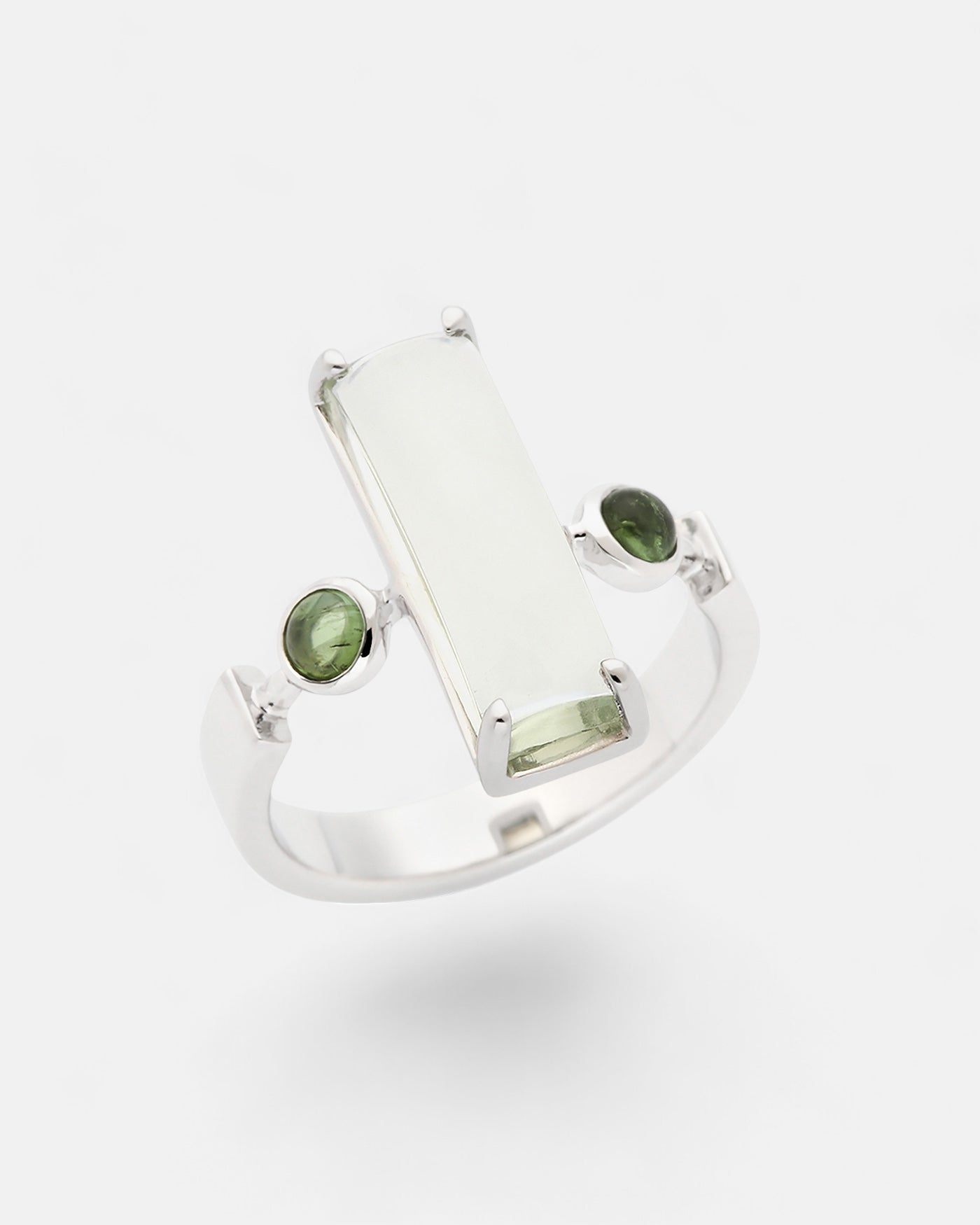 Mystical Ring grüner Amethyst Silber