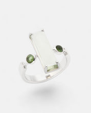 Mystical Ring grüner Amethyst Silber