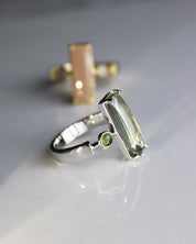 Mystical Ring grüner Amethyst Silber