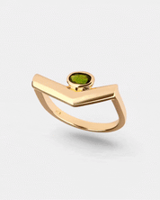 Chromdiopsid Ring Gold - Goldring Damen - Pioneering Edelstein Ring Gold