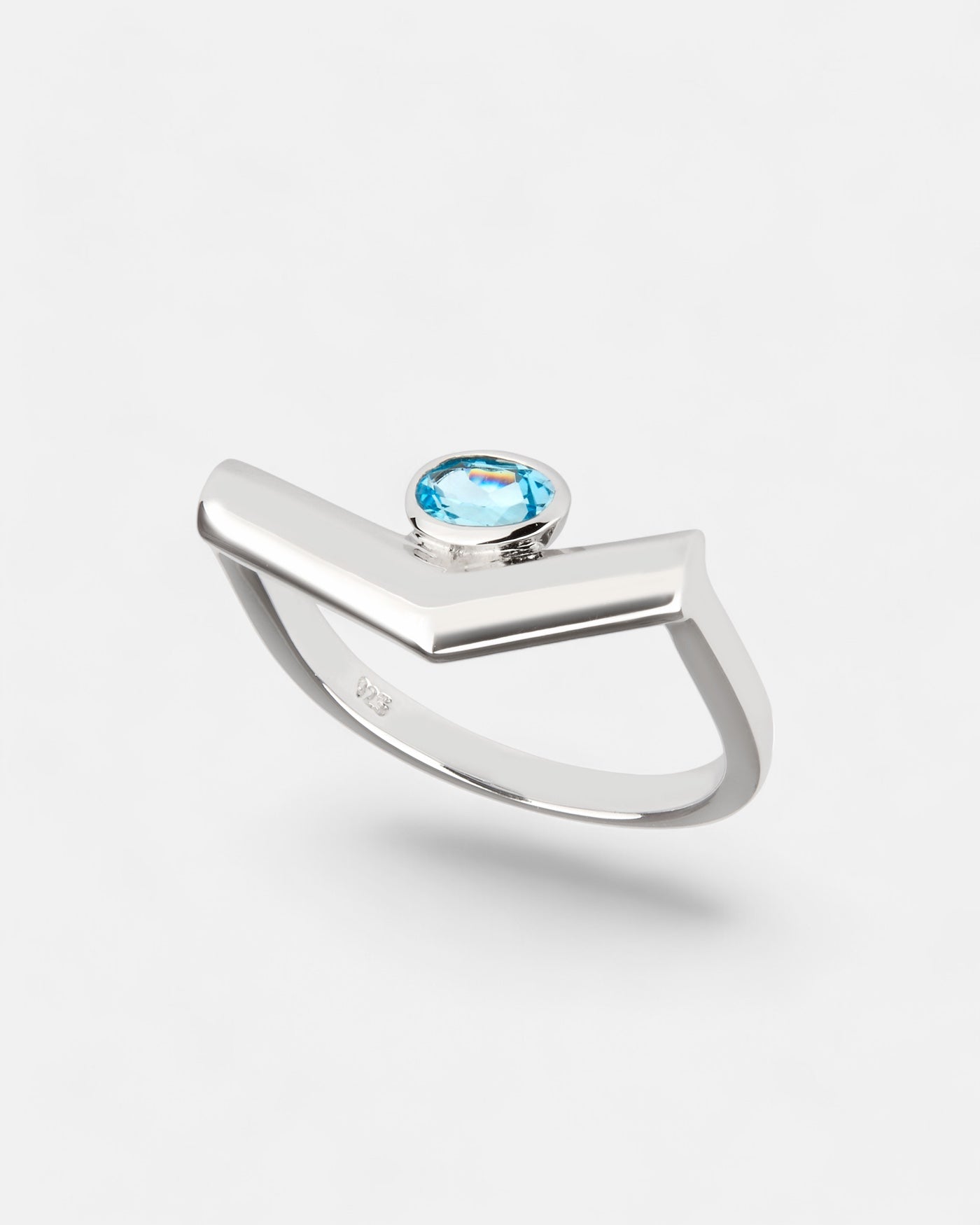 Pioneering Ring Topaz Silver – Carolin Stone Jewellery