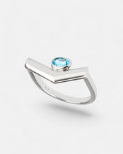 Pioneering Ring Topaz Silver