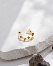 Citygirl pink - Ear cuff Rhodolite Gold
