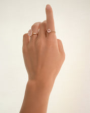 Intention Ring Rose Quartz Gold - Self-love