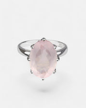 Rose Ring Rose Quartz Silver