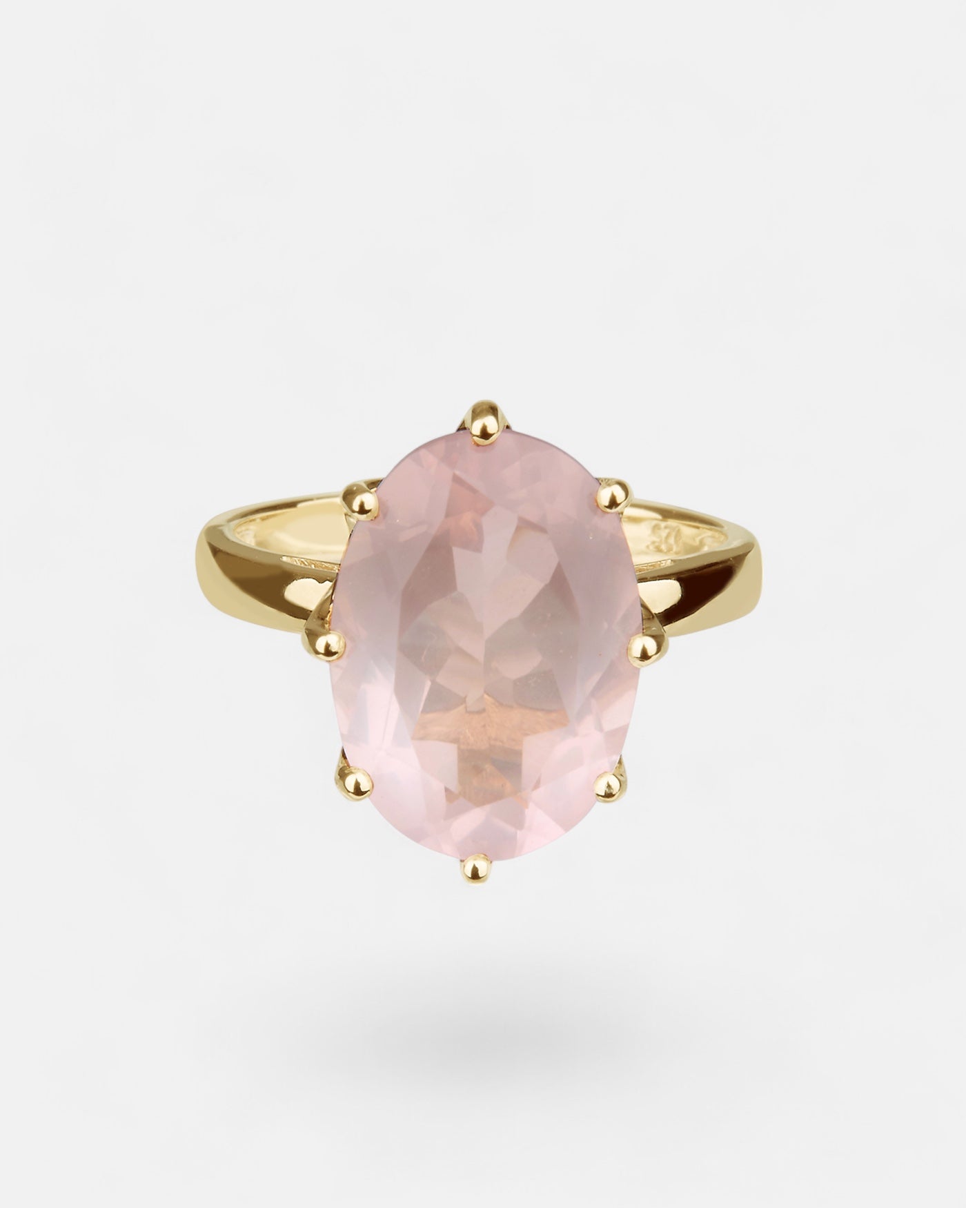 Rose Ring Rose Quartz Gold