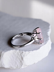 Rose Ring Rose Quartz Silver