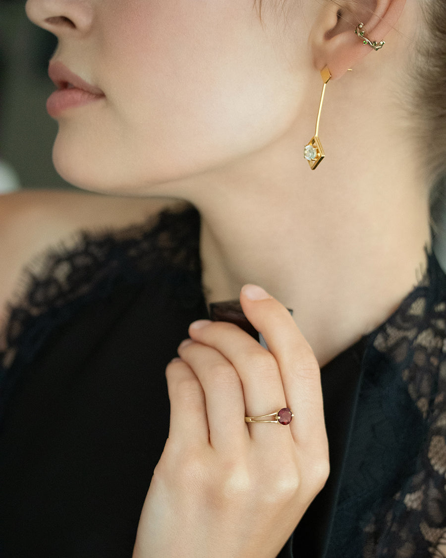 Intention Ring Garnet Gold - Positivity