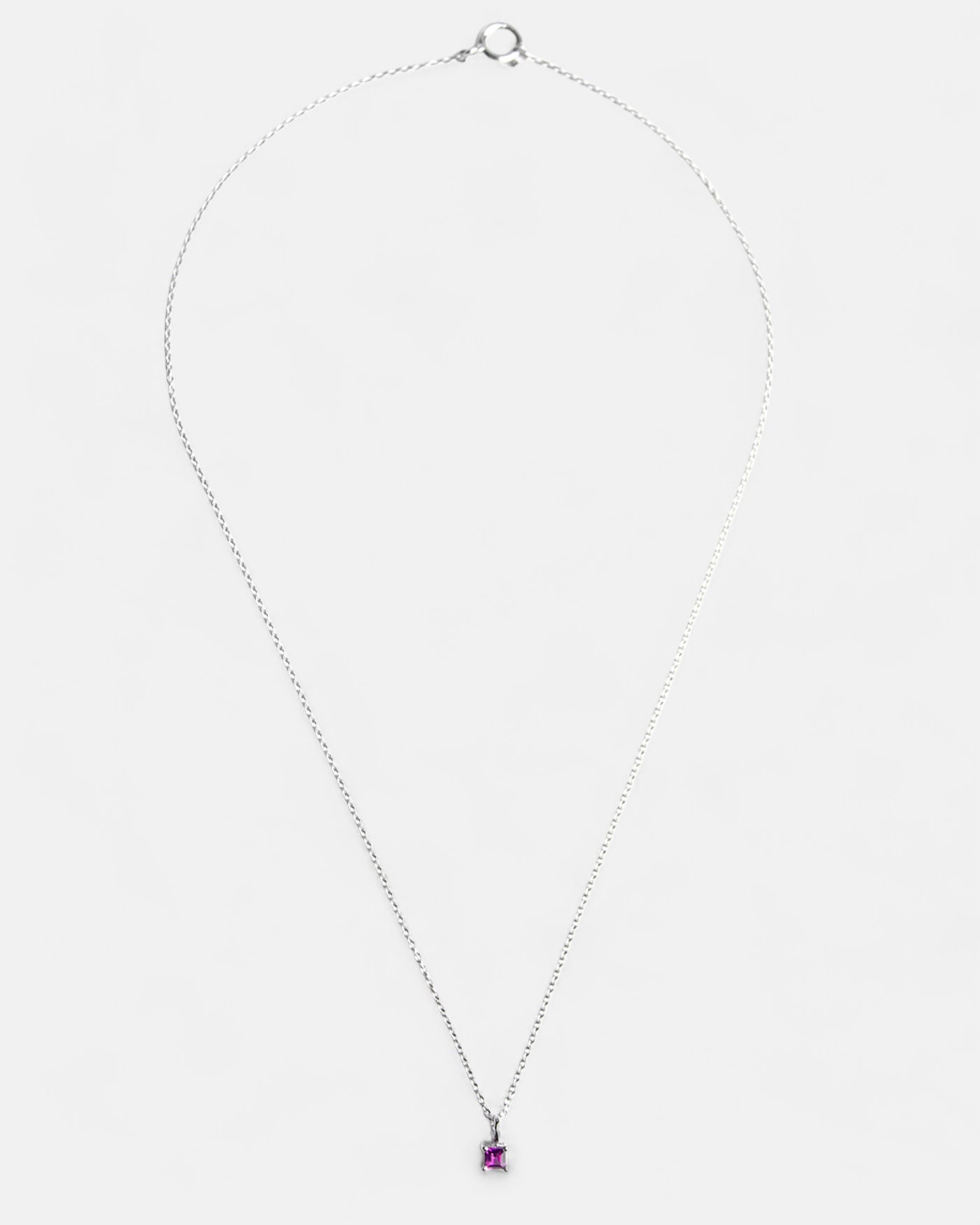 Self-confidence necklace rhodolite silver