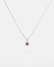 Self-confidence necklace rhodolite silver